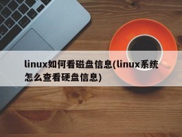 linux如何看磁盘信息(linux系统怎么查看硬盘信息)