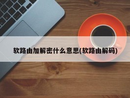 软路由加解密什么意思(软路由解码)