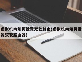 虚拟机内如何设置双软路由(虚拟机内如何设置双软路由器)