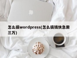 怎么搞wordpress(怎么搞钱快急需三万)