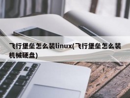 飞行堡垒怎么装linux(飞行堡垒怎么装机械硬盘)