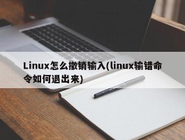 Linux怎么撤销输入(linux输错命令如何退出来)