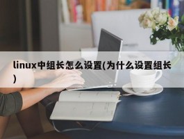 linux中组长怎么设置(为什么设置组长)