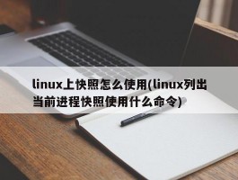 linux上快照怎么使用(linux列出当前进程快照使用什么命令)