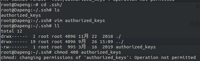 Linux内核操作系统下root权限修改文件权限遇到 chmod: changing permissions of '***': Operation not permitted错误的解决方法